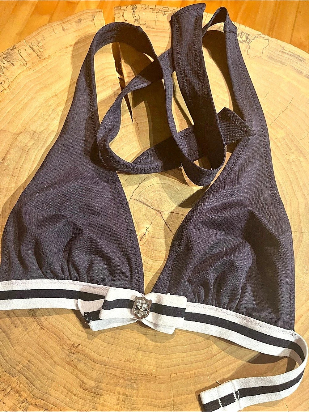 Juicy Couture Beach Surf Royalty Bikini Set Black & White